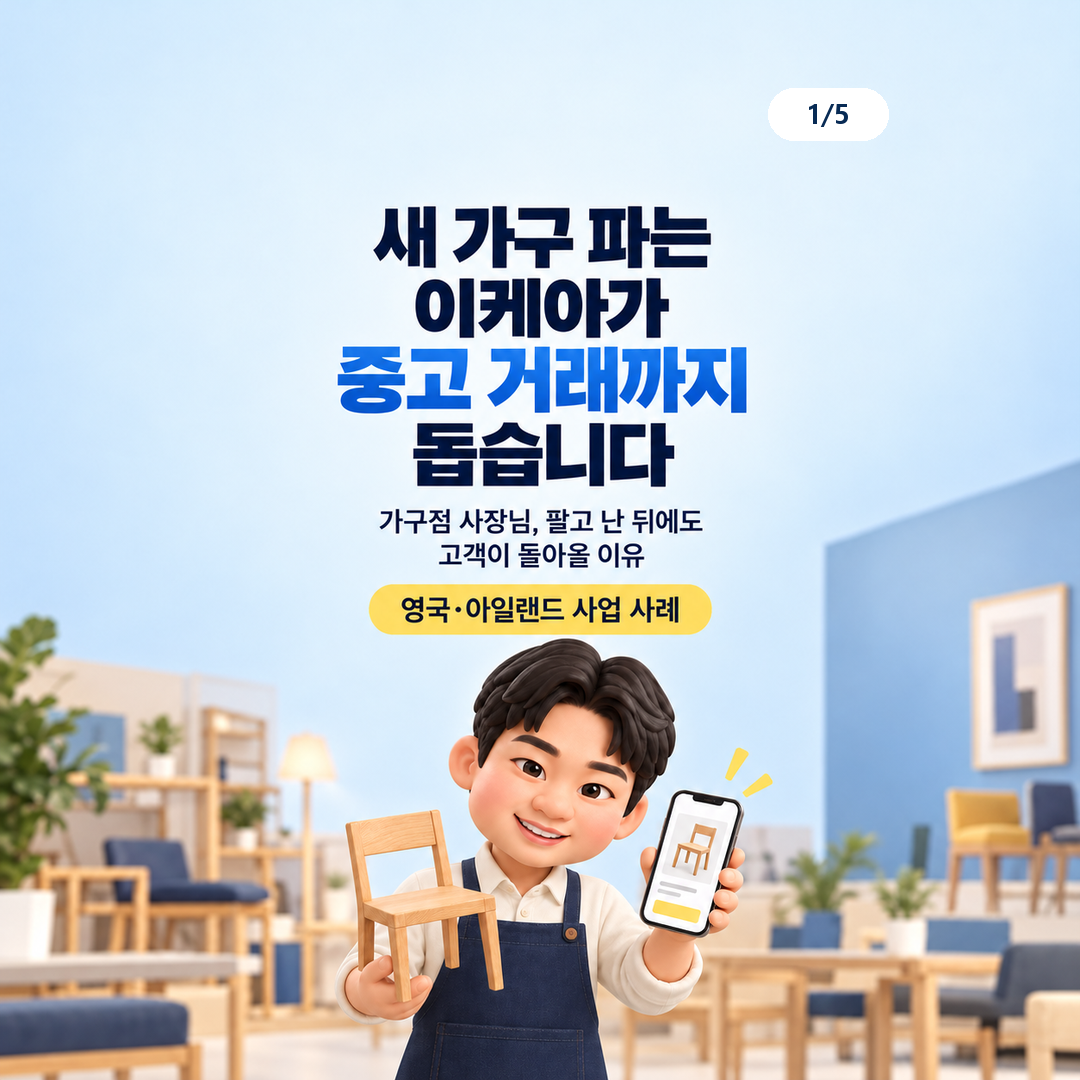 새 가구를 판매하는 이케아가 중고 거래까지 연결하는 사례