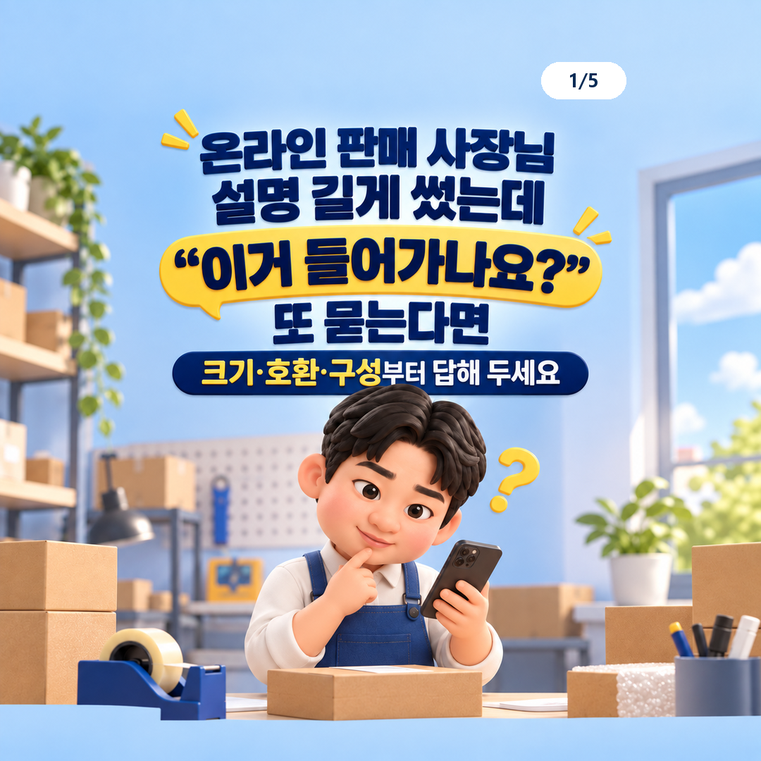 설명을 적어 뒀는데 손님은 왜 다시 물어볼까요