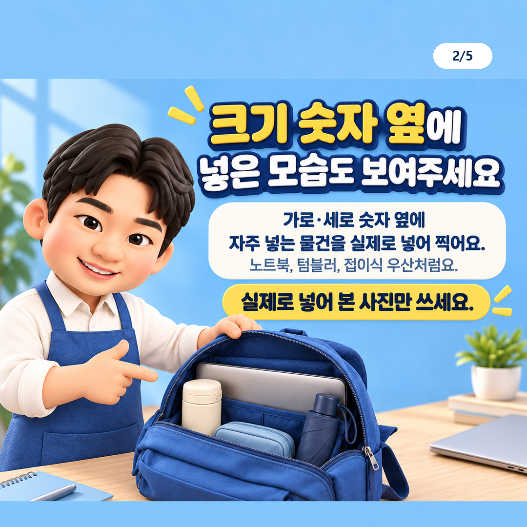 상품 크기는 숫자만 적으면 충분할까요